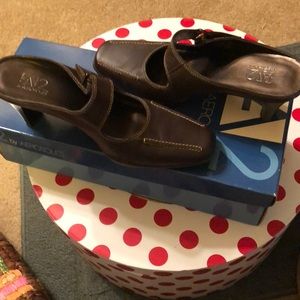 Brown Aerosoles mule